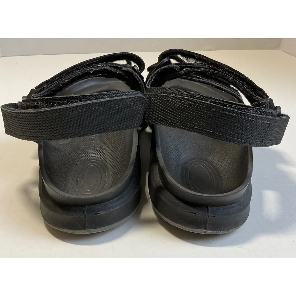 Birkenstock Mogami Terra Black Sport Sandals EU 37 L6 M4 Hook and Loop Straps